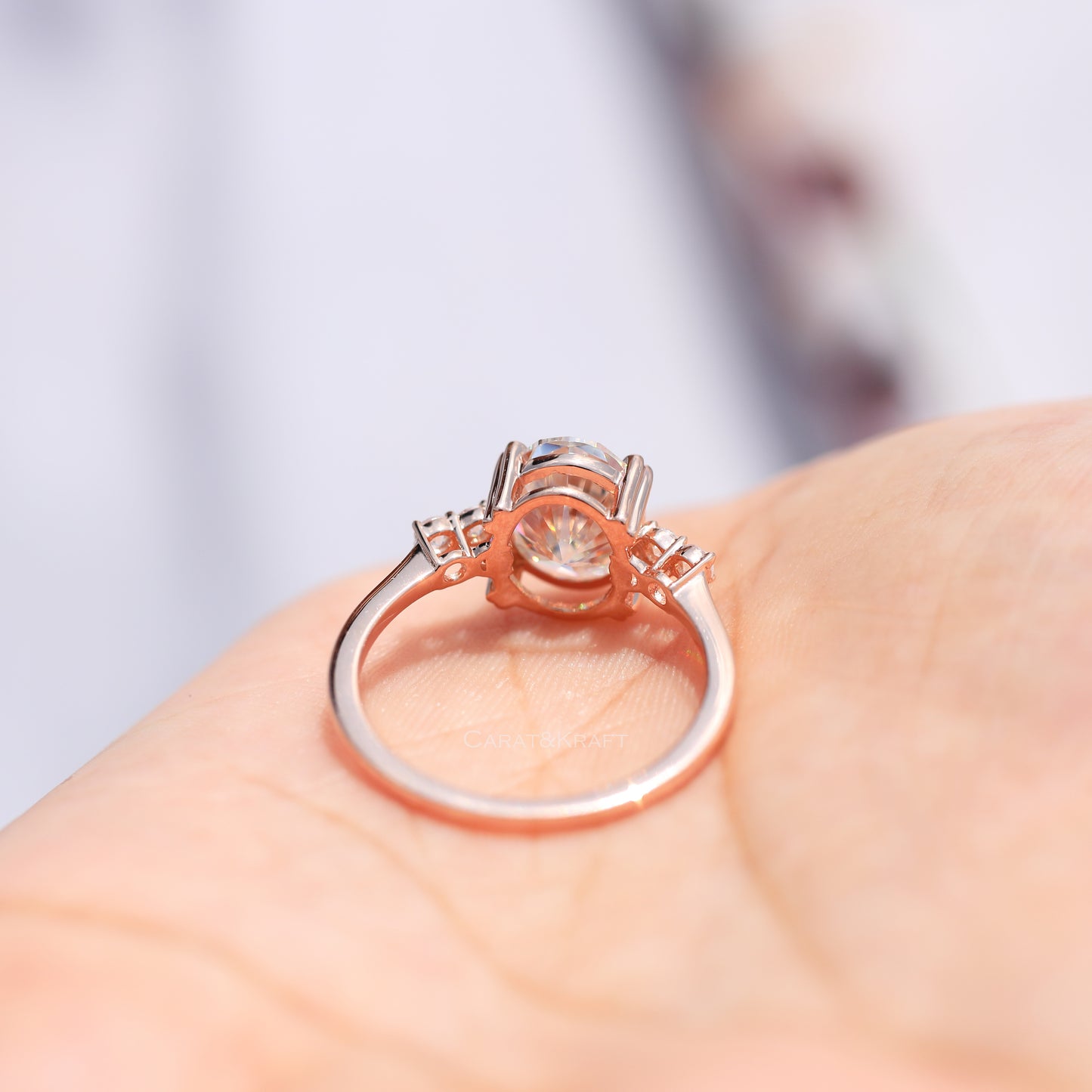 Oval Lab Grown Diamond Engagement Ring