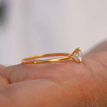Cushion Solitaire Lab Grown Diamond Engagement Ring, view 5