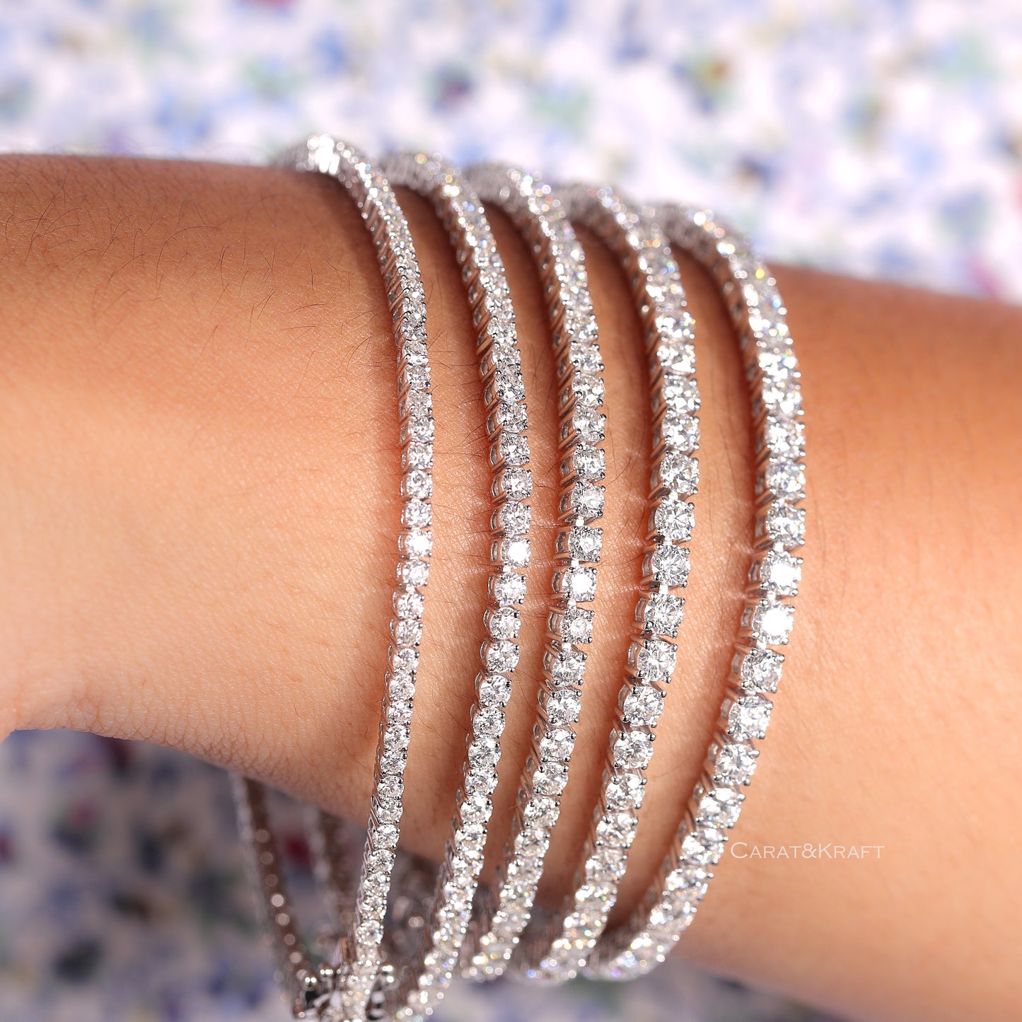 stackable infinity bracelet, certified diamond bracelet