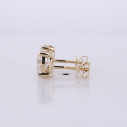 0.20 - 4.0 Carat Oval Lab Grown Diamond Earrings, view 4