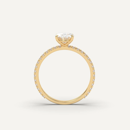 14K Gold Proposal Rig For Her,  Accent Set Engagement Ring
