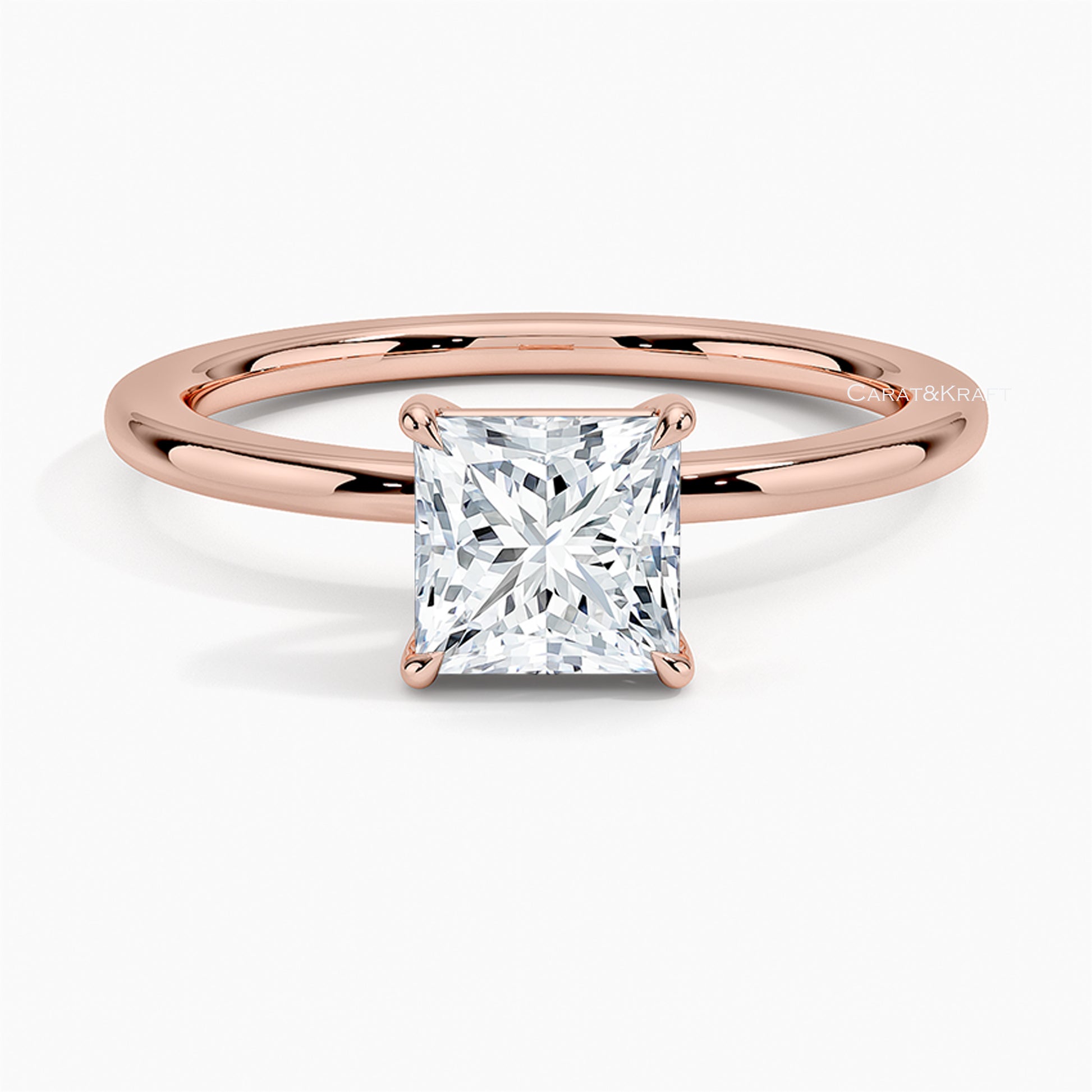 Square Diamond, Anniversary Gifts for Her, Promise Ring