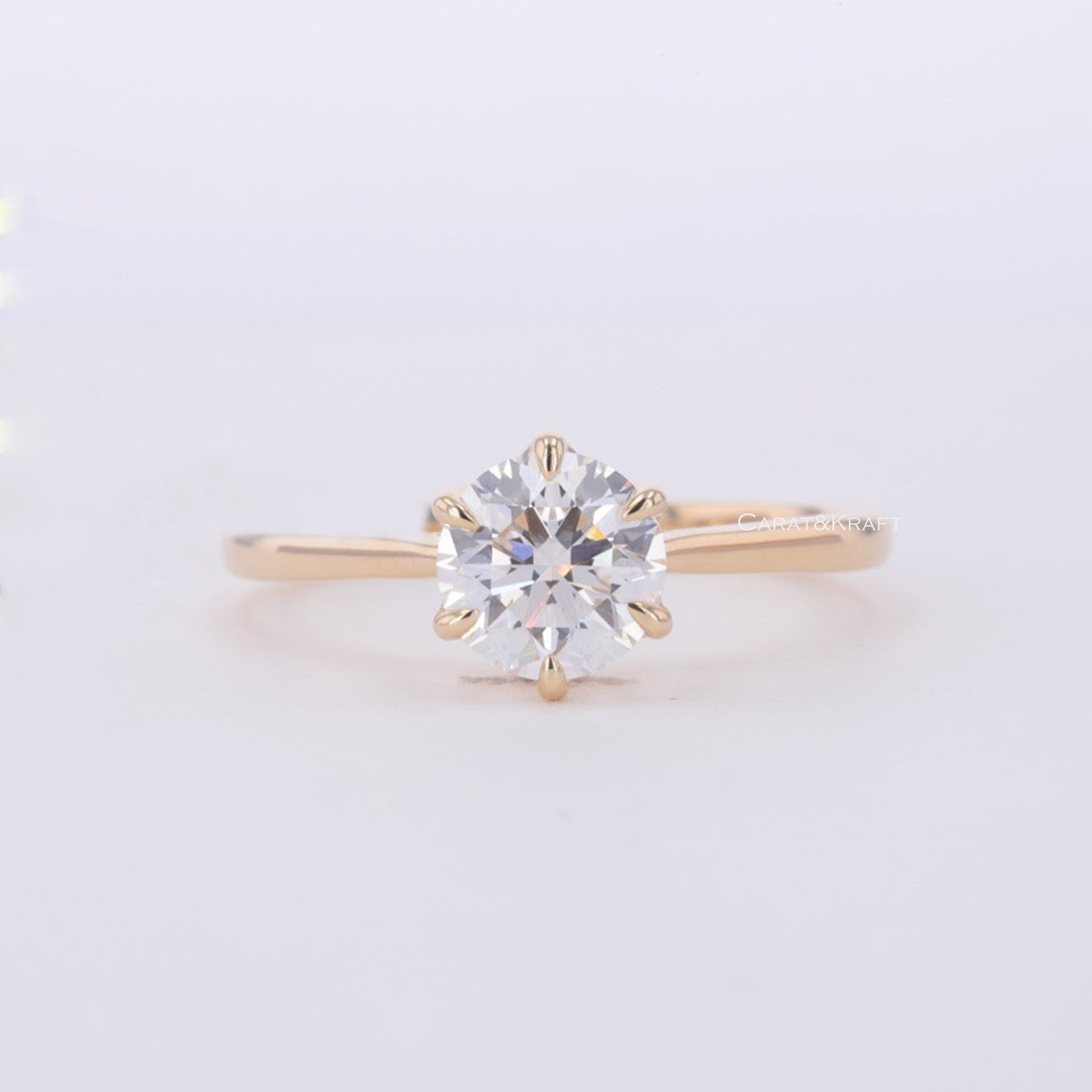 Six Prong Solitaire Diamond Ring