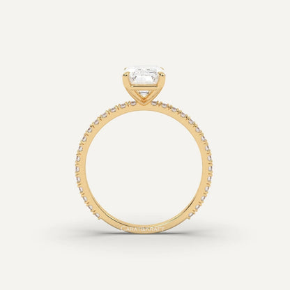 Radiant Cut Diamond Engagement Ring, EF/VS Lab Grown Diamond Wedding Ring
