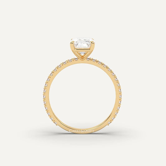 Radiant Cut Diamond Engagement Ring, EF/VS Lab Grown Diamond Wedding Ring
