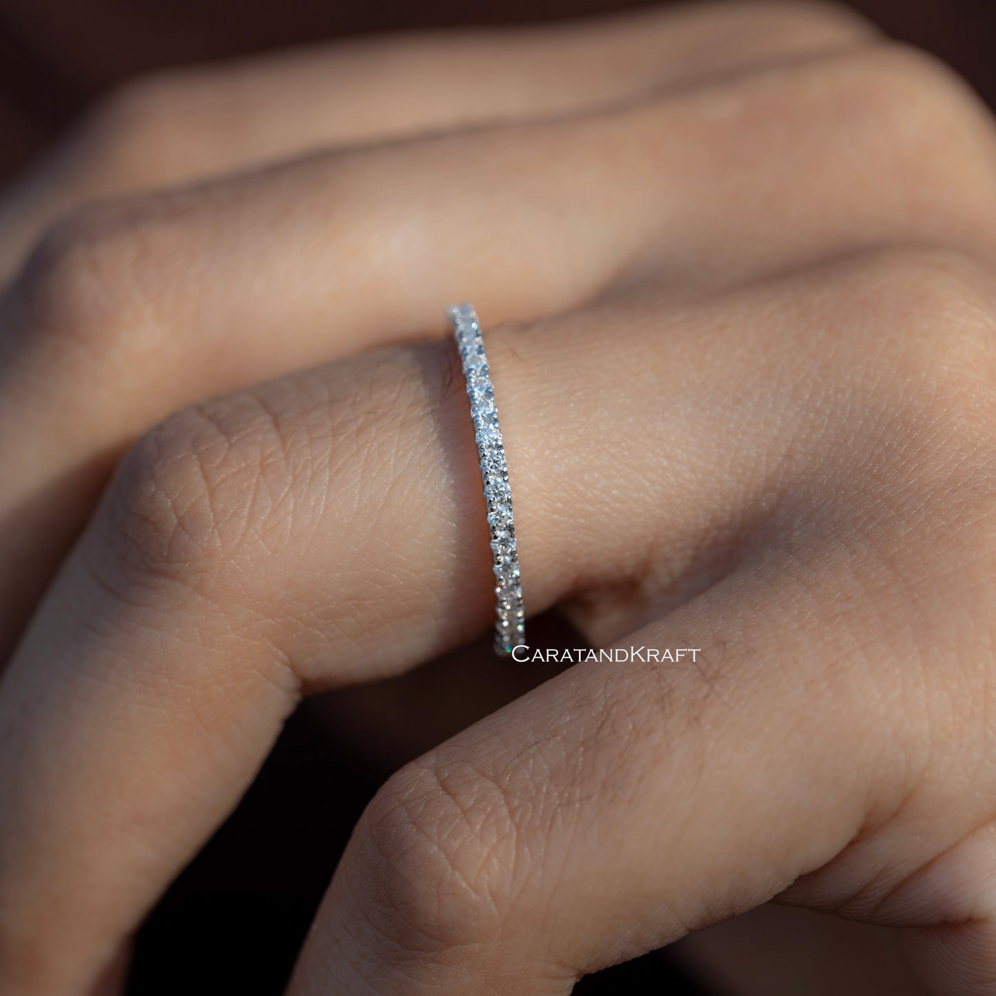 1.4mm Full Eternity Moissanite Matching Band