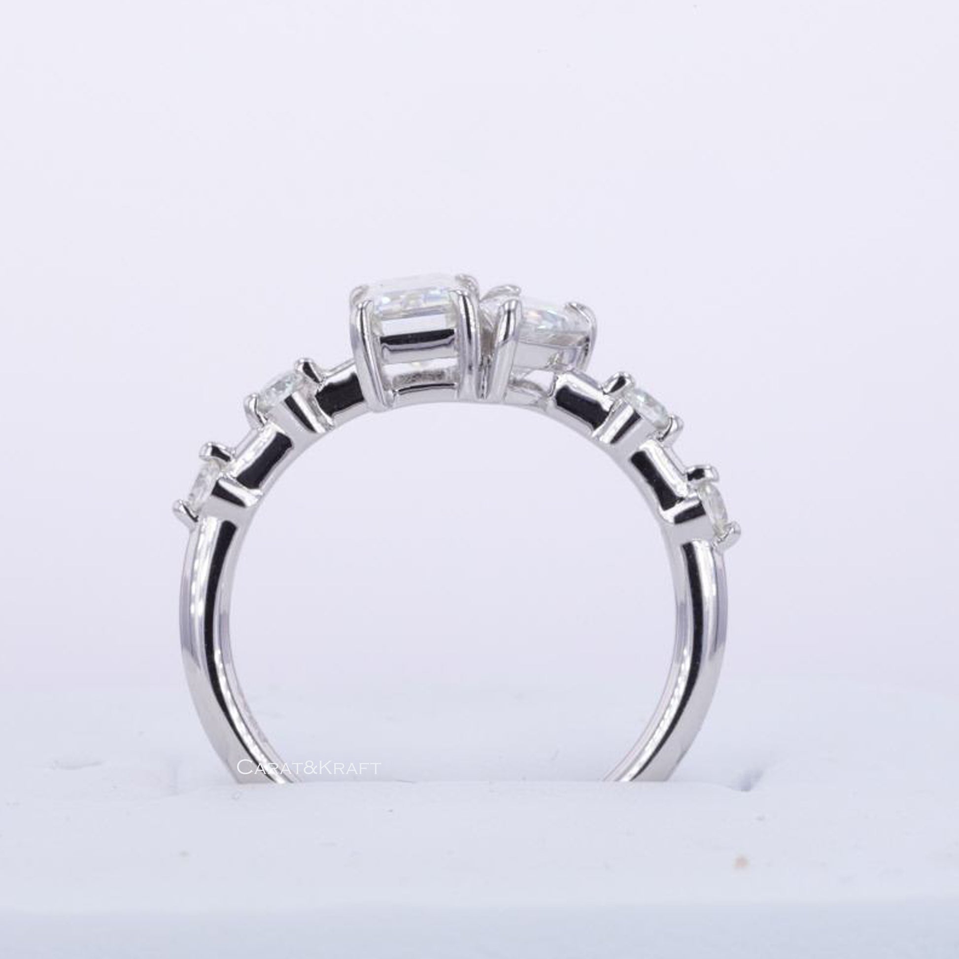 Floating bubble band, diamond band for her