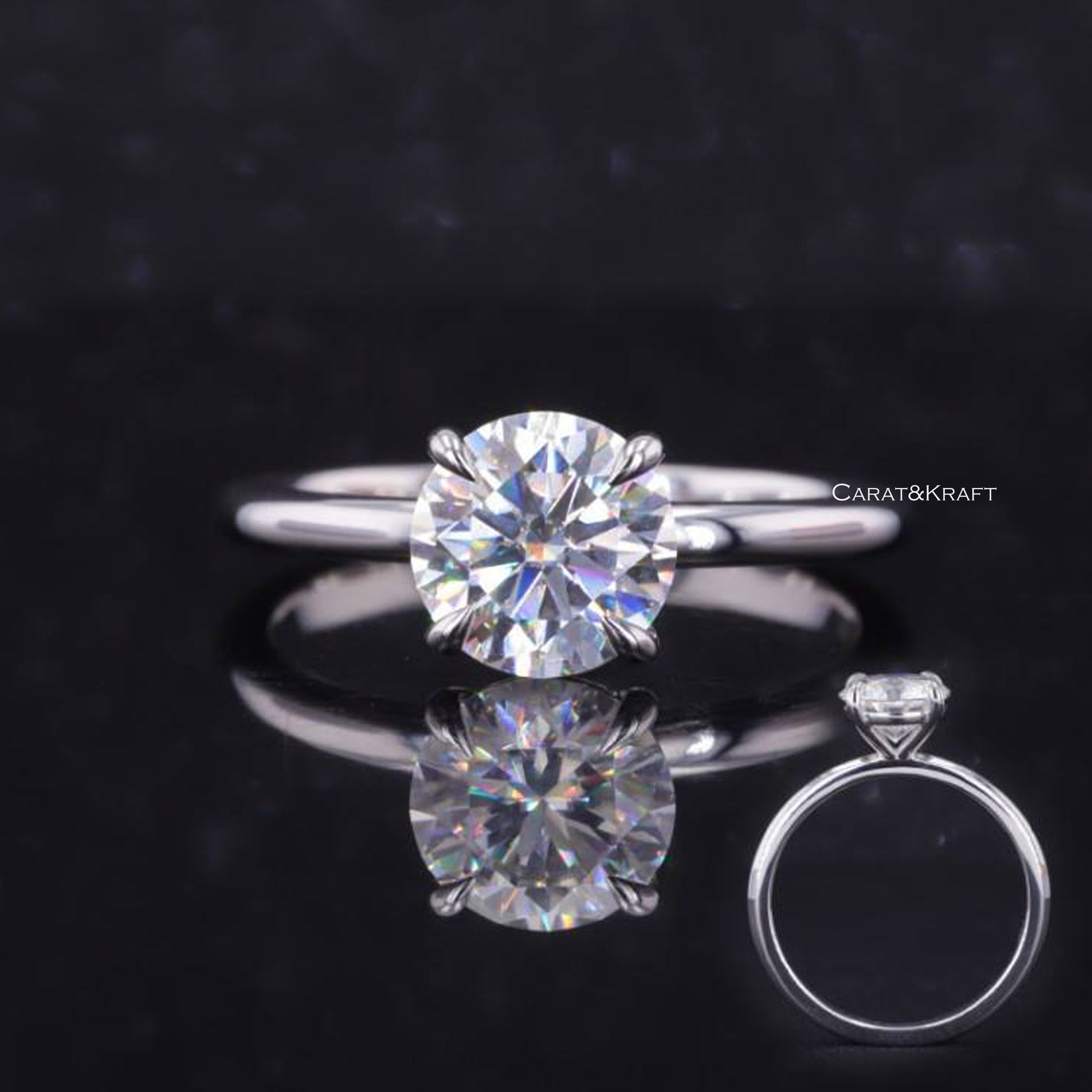 Lab Diamond Wedding Ring, Birthday/Anniversary Gift for Her