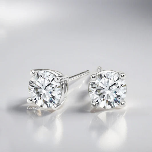 lab grown diamond stud earrings