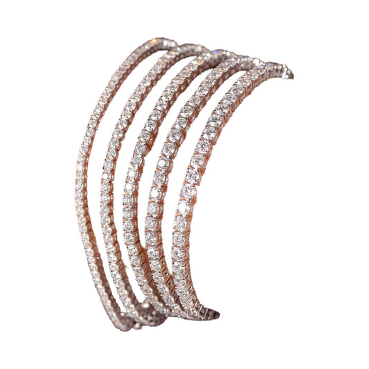 2mm Moissanite Diamond Tennis Bracelet (6.5 & 7.5 Inch) from Carat and Kraft, on white