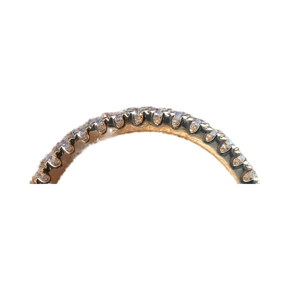 1.5mm Round Lab Grown Diamond Half Eternity Band from Carat and Kraft, on white