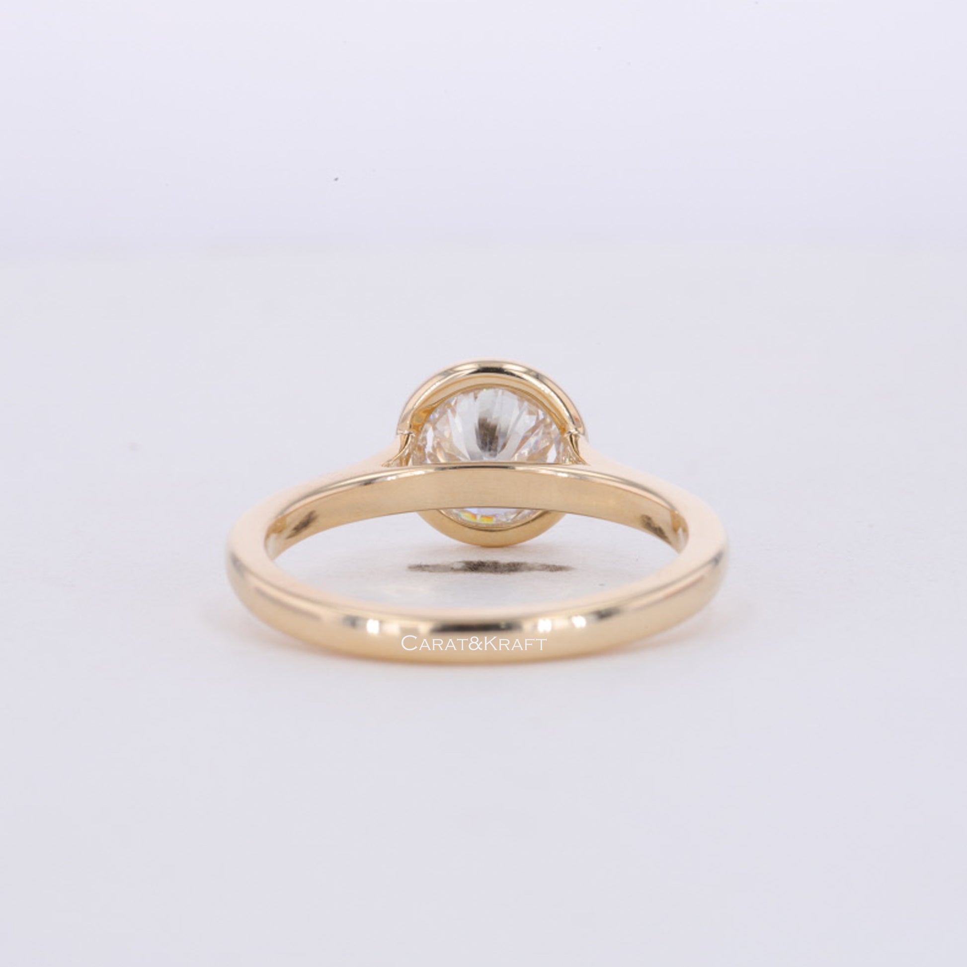 Solitaire Engagement Ring, Bezel Set, Comfort Fit