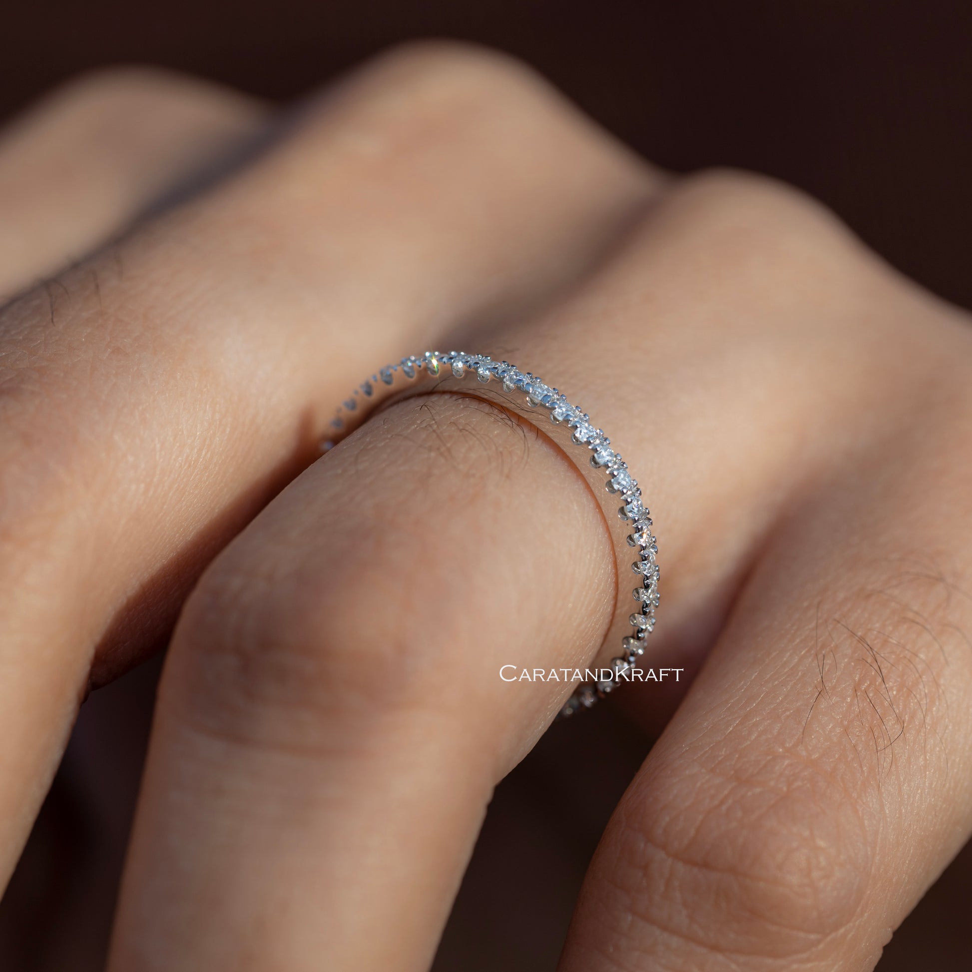 1.4mm Full Eternity Moissanite Matching Band