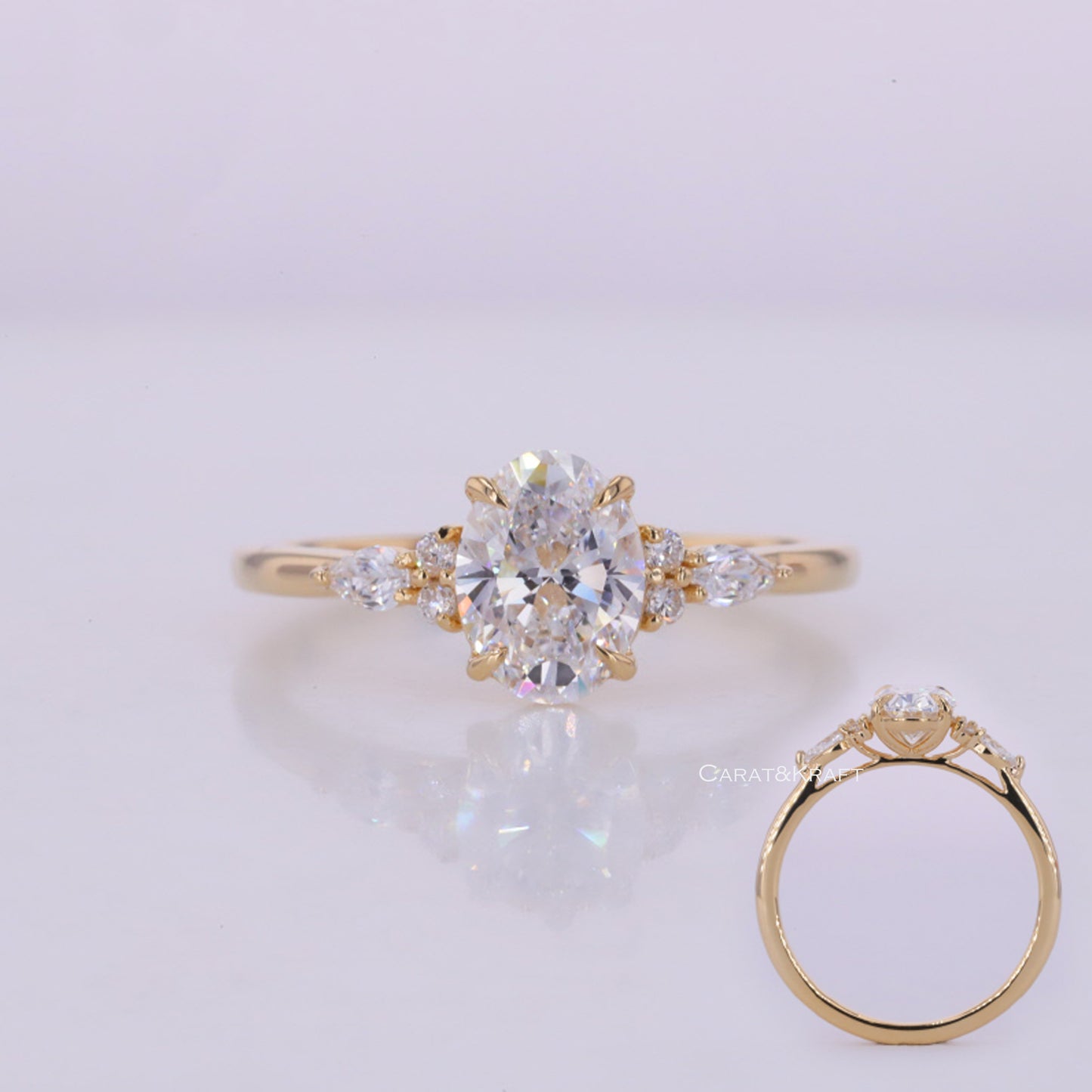 Oval Lab Grown Diamond Engagement Ring