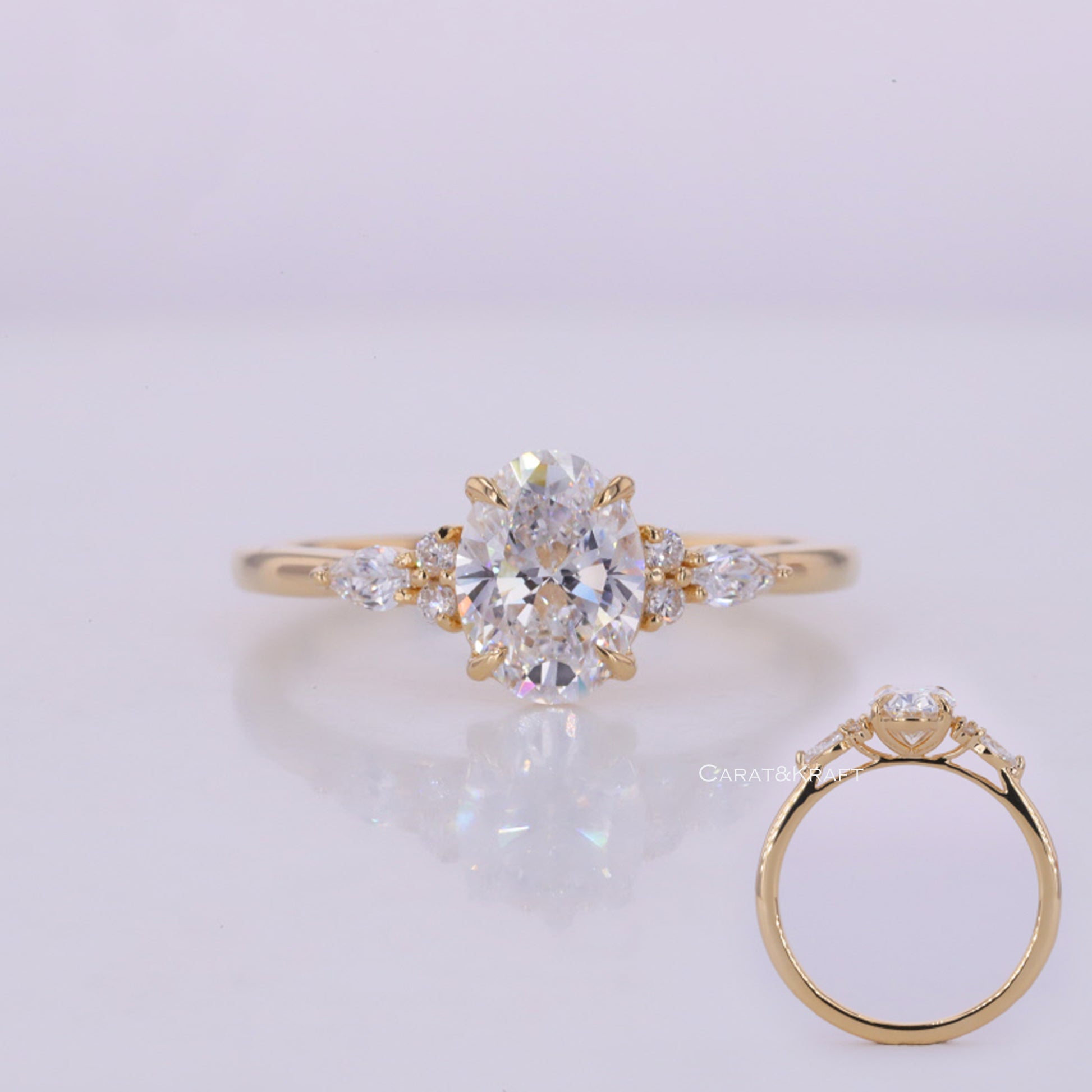 Oval Lab Grown Diamond Engagement Ring