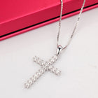 Moissanite Cross Pendant Necklace