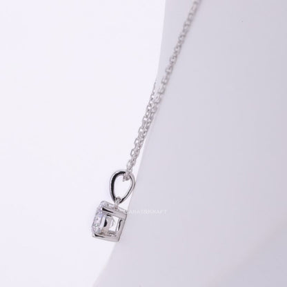 lab grown diamond solitaire pendant