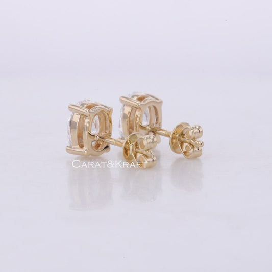 0.20 - 4.0 Carat Oval Lab Grown Diamond Earrings, view 1