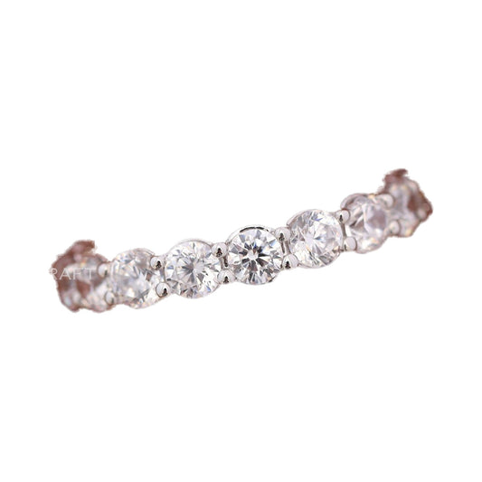 3mm Moisssanite Diamond Full Eternity Tennis Ring from Carat and Kraft, on white