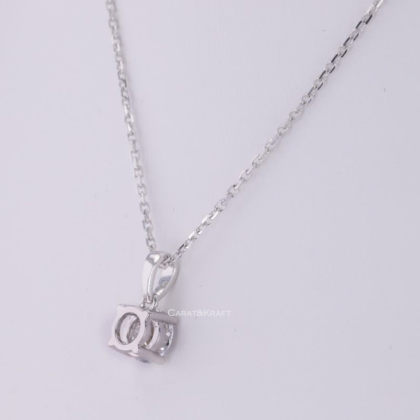 14k solid white gold pendant
