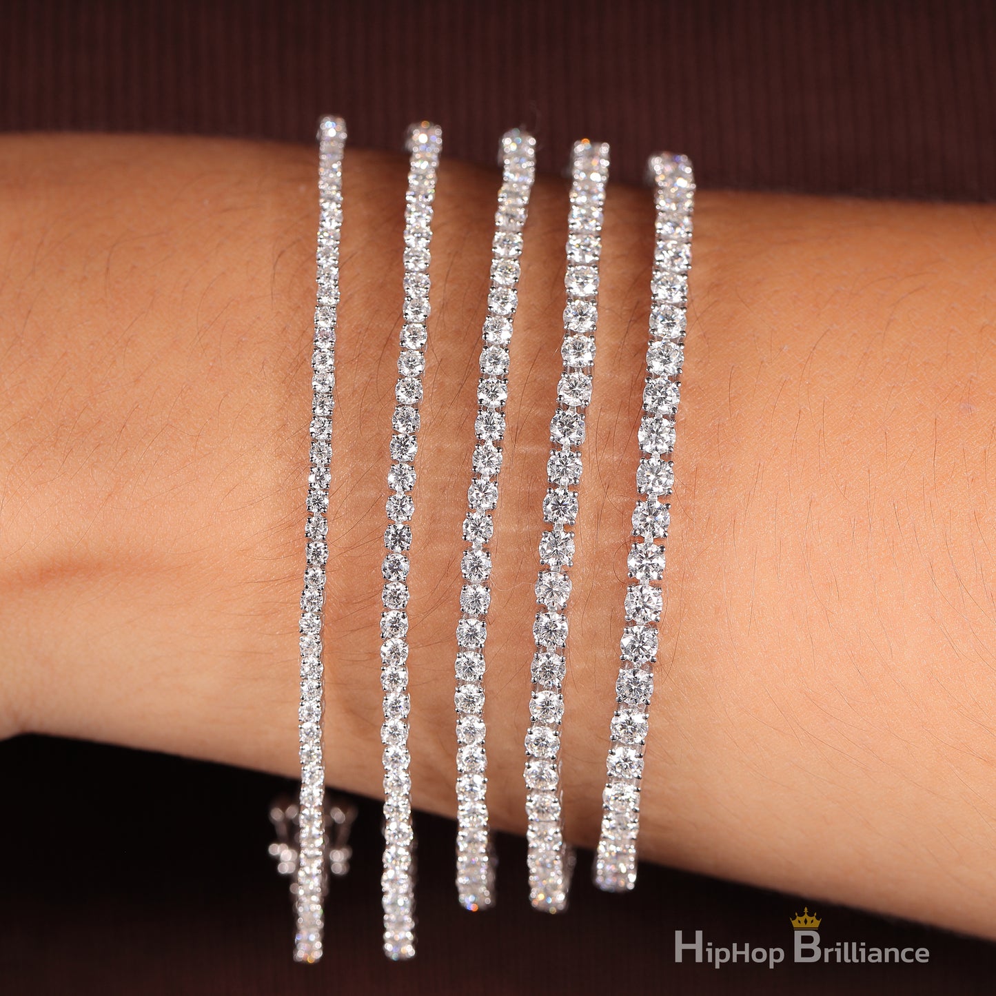2mm Moissanite Diamond Tennis Bracelet (6.5 & 7.5 Inch)