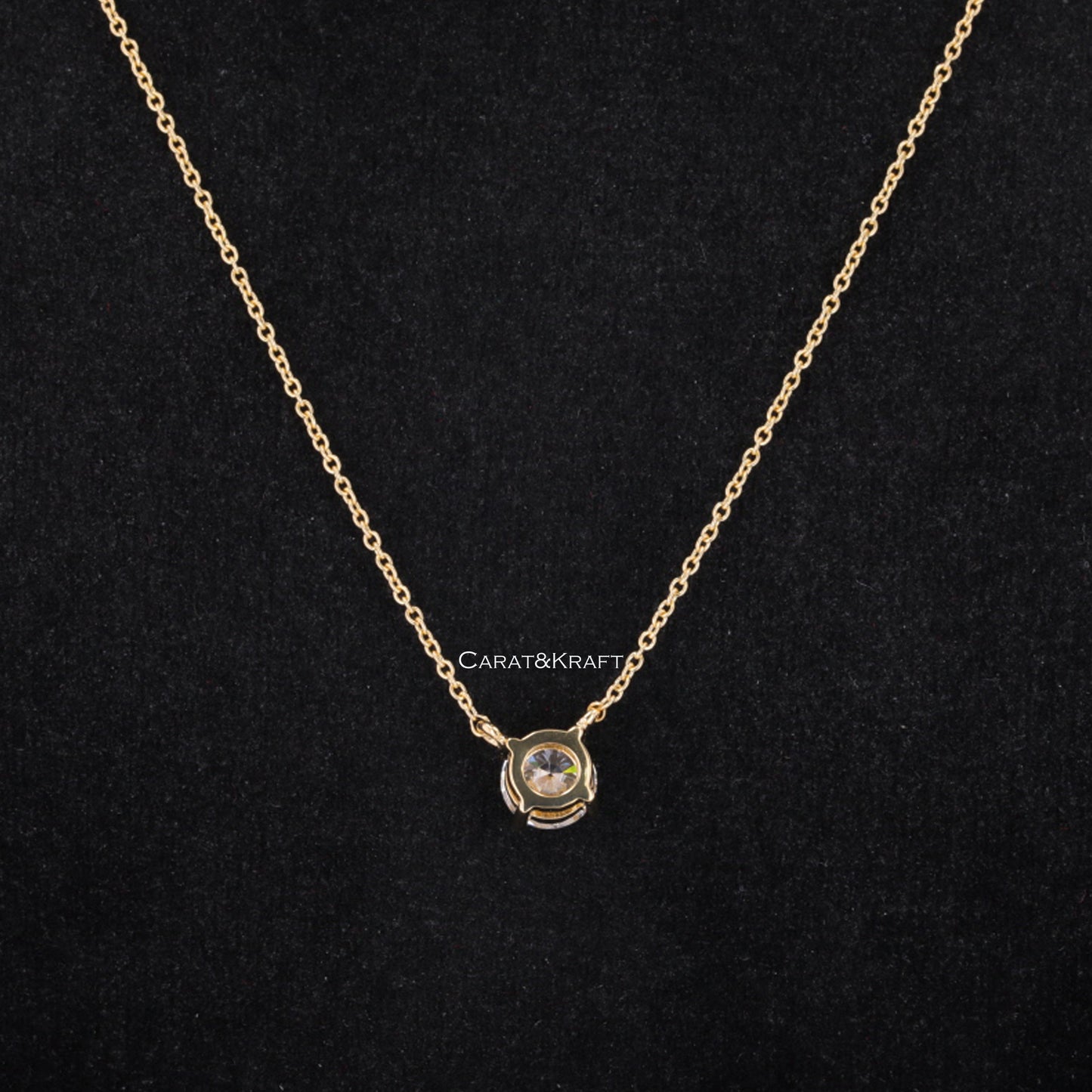 Diamond Solitaire Pendant, Lab Grown Diamond Necklace, Gift For Her