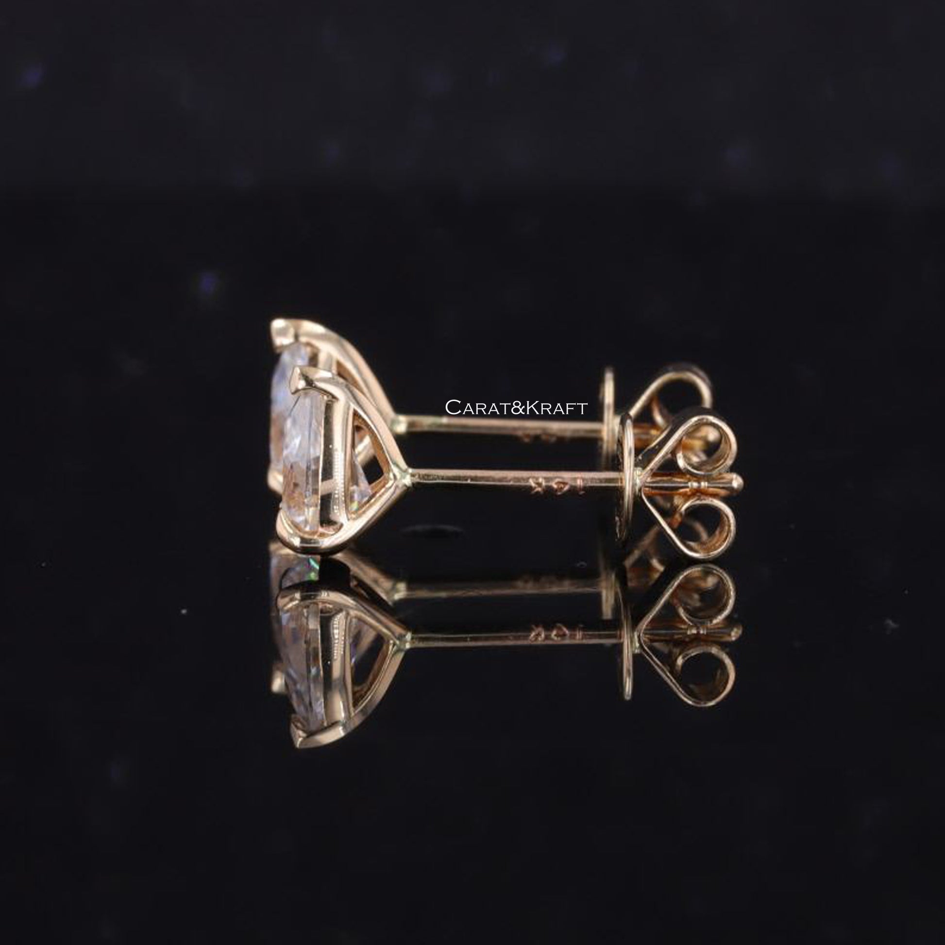  14K Gold, IGI Certified diamond earrings for her