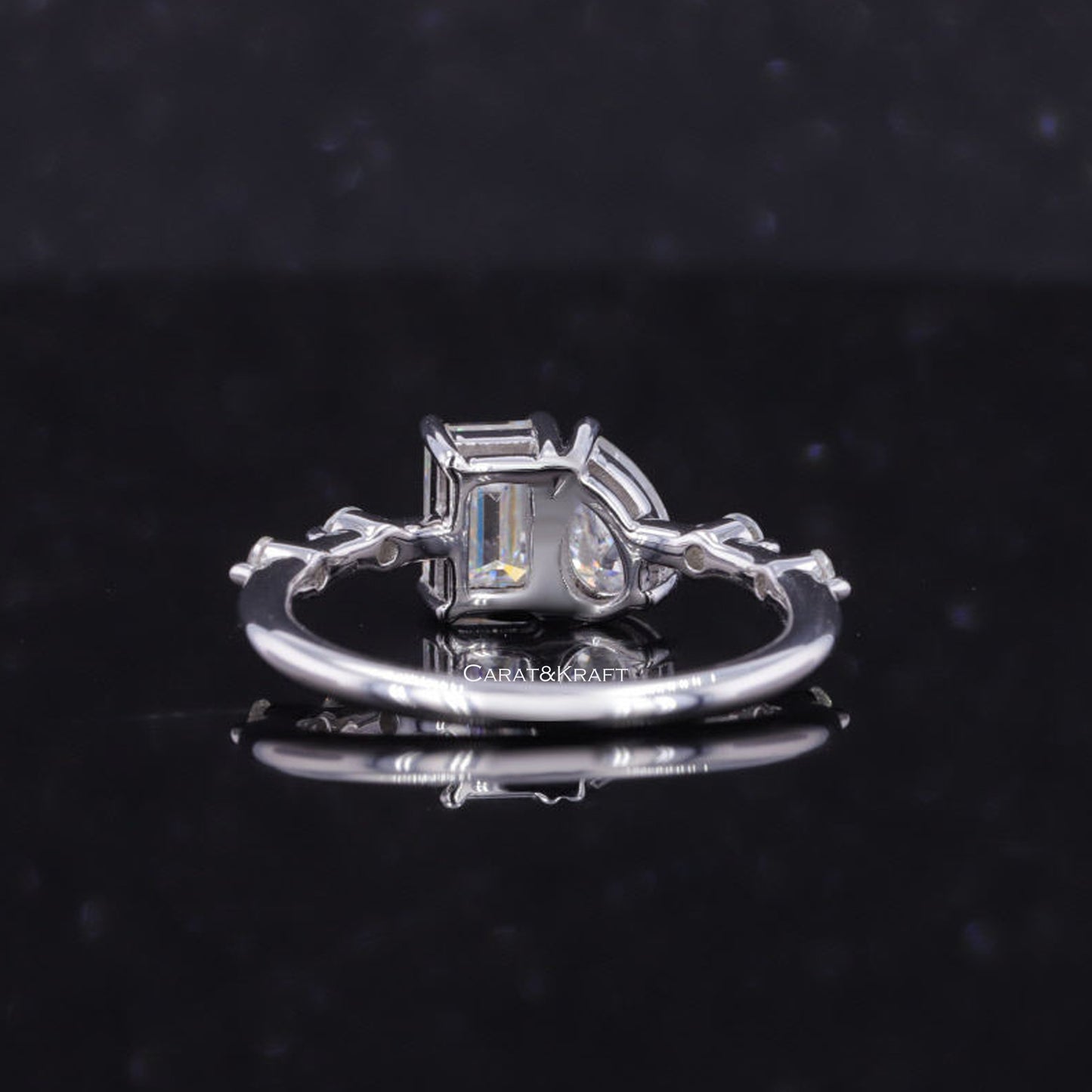  2 Stone Diamond Sparkling Diamond Rings For Women