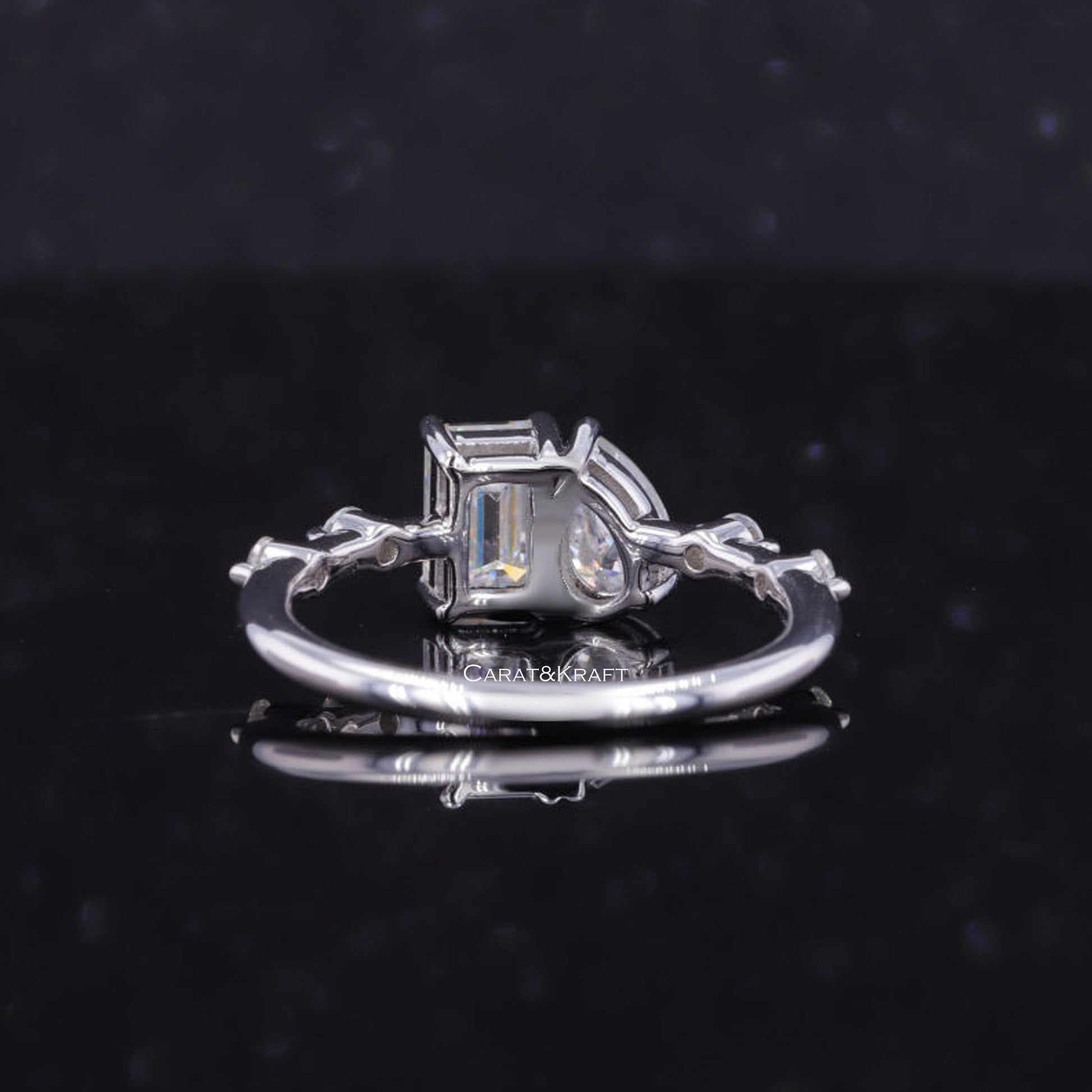  2 Stone Diamond Sparkling Diamond Rings For Women