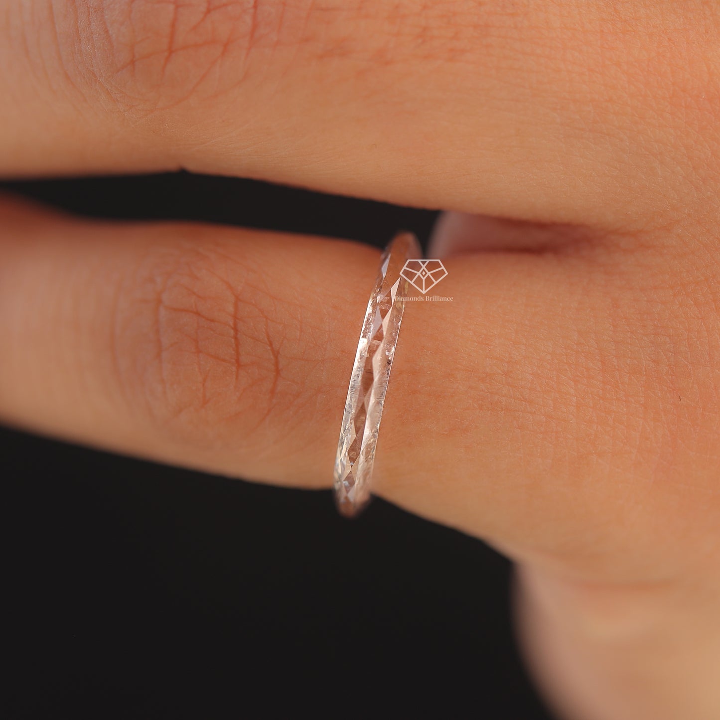 Solid Lab Grown Single-Crystal Diamond Ring - 4.5 US