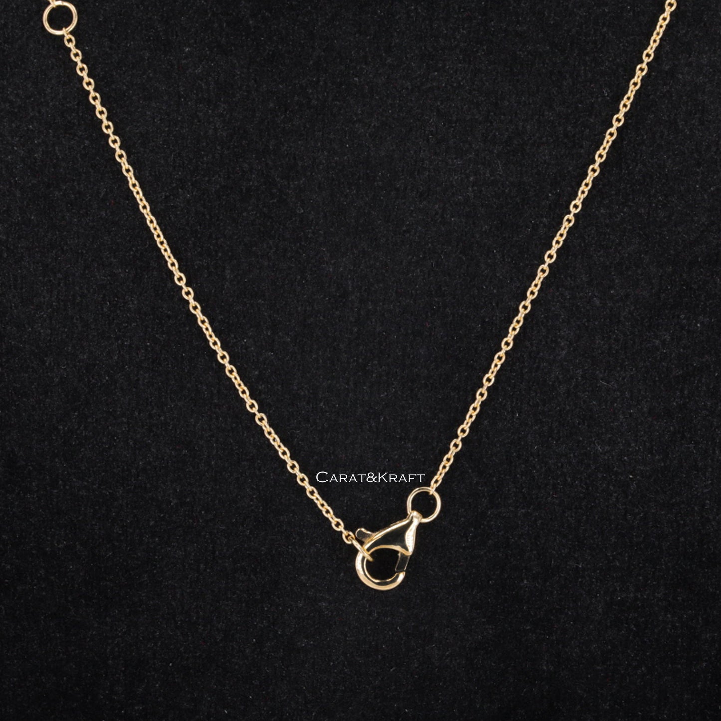 14K Gold Lab Grown Diamond Solitaire Necklace (IGI Certified)