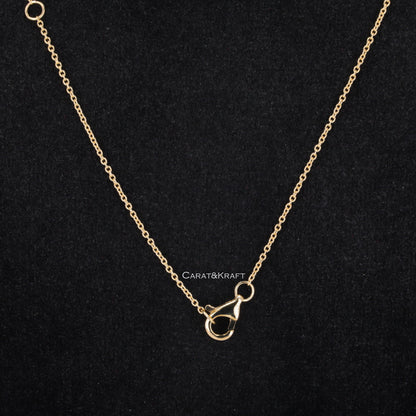 14K Gold Lab Grown Diamond Solitaire Necklace (IGI Certified), view 7