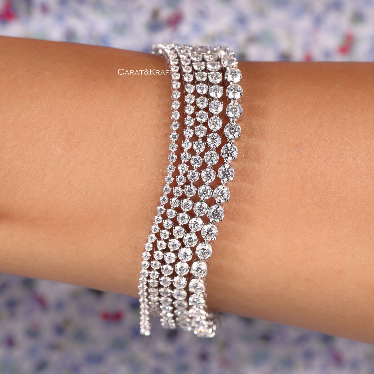 3 Prong Tennis Bracelet Lab Grown Diamond 3 carat, 3 Prong Bracelet