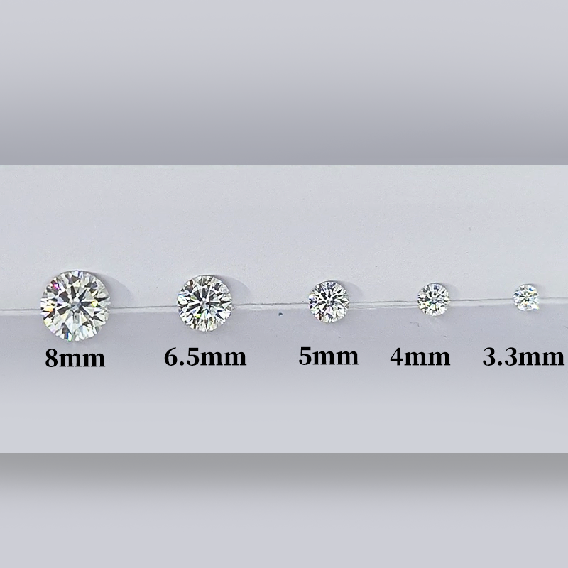 0.20-4.0 Carat Round Cut Lab Grown Diamond Stud Earrings