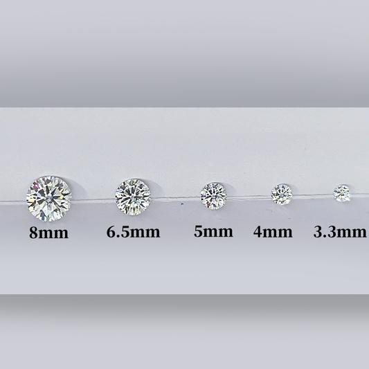 Round Cut Lab Grown Diamond Stud Earrings, view 1