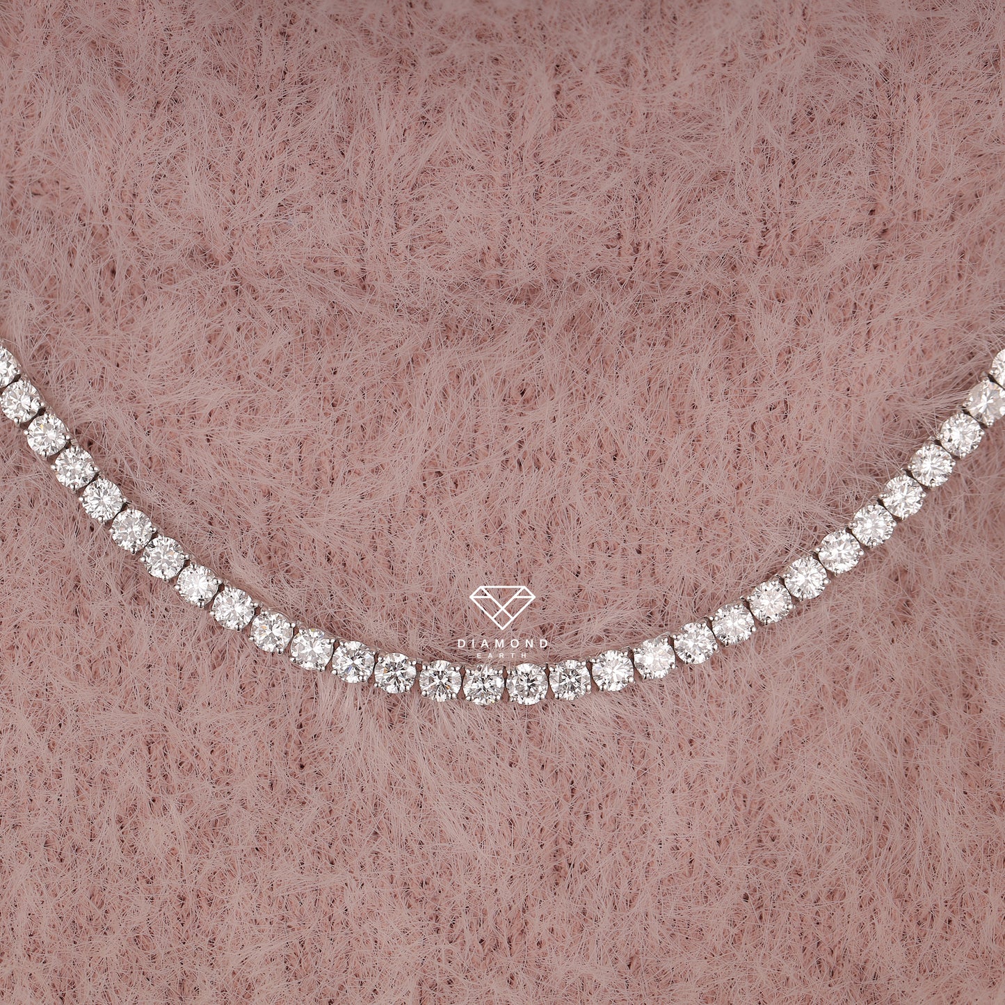 3mm 24 Inch Moissanite Diamond Tennis Necklace