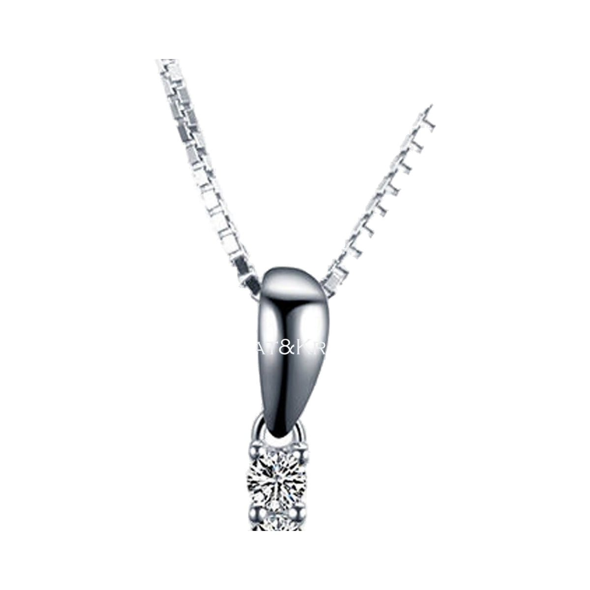 925 Sterling Silver Moissanite Cross Pendant Necklace from Carat and Kraft, on white