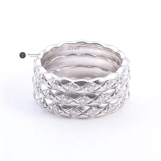2mm Round Lab Grown Diamond Wedding Ring, view 1