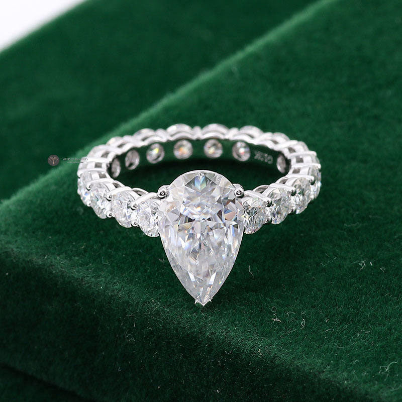 Round and pear engagement on sale ring