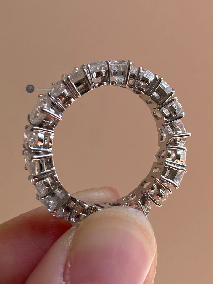 Antique Multi Shape Moissanite Diamond Full Eternity Band