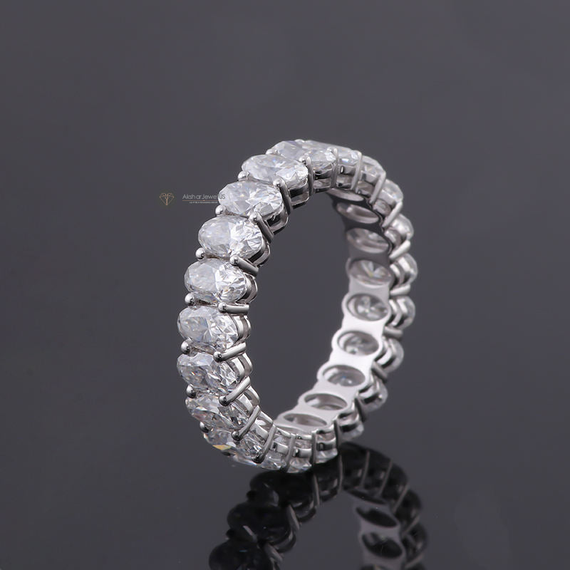 5x3MM Oval Cut lab Grown Diamond Eternity Ring