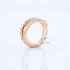 Round Cut Moissanite Hoop Earrings, Round Cut Eternity Huggie Earrings