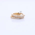 Round Cut Moissanite Hoop Earrings, Round Cut Eternity Huggie Earrings