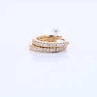 Round Cut Moissanite Hoop Earrings, Round Cut Eternity Huggie Earrings