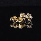 Moissanite Stud Earrings | Screw Back/Push Back Earring | Six Claw Prong Set Earring