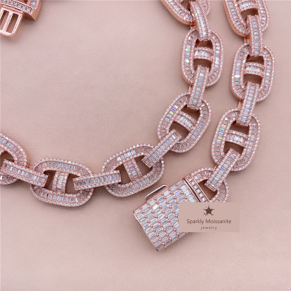 Moissanite Cuban Link Chain