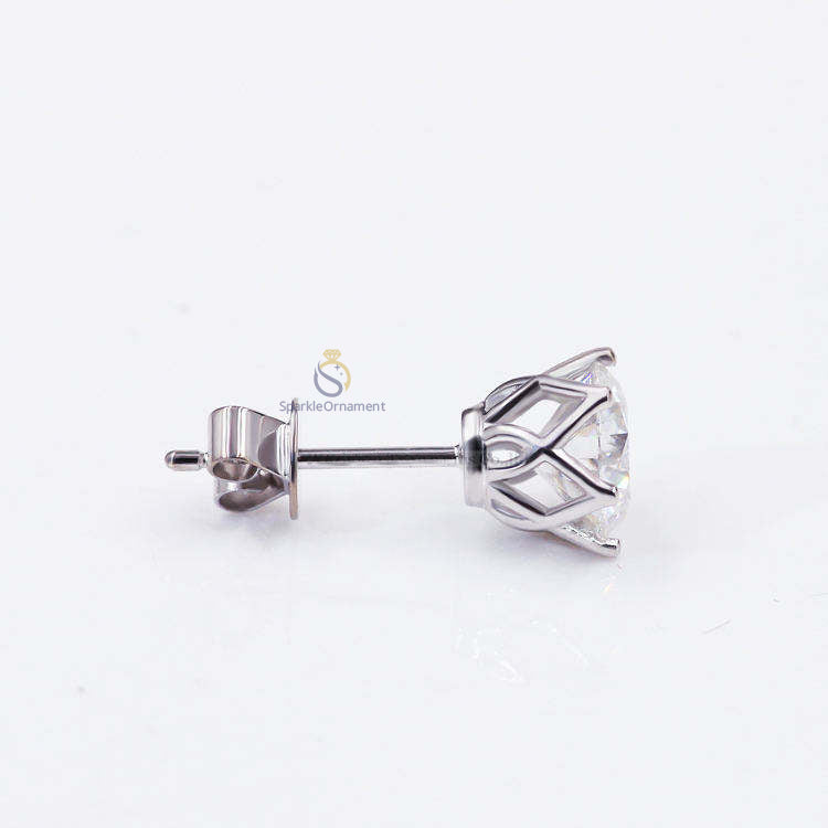 Lab Grown Diamond OMC Round Stud Earring