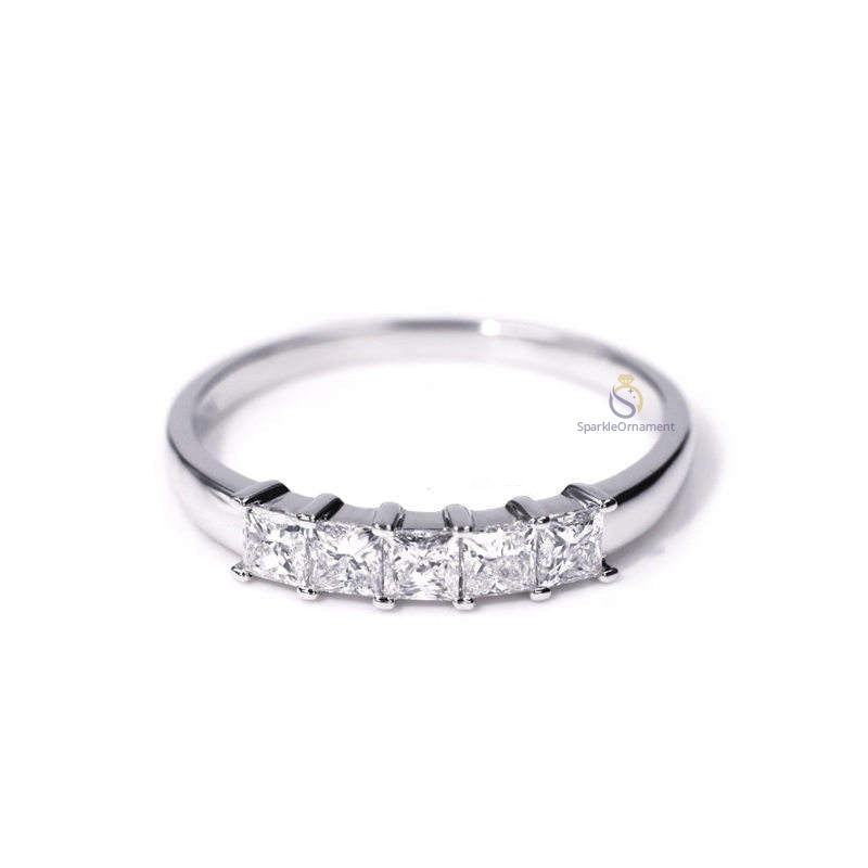 Princess Cut Lab Grown Diamond Five Stone Ring