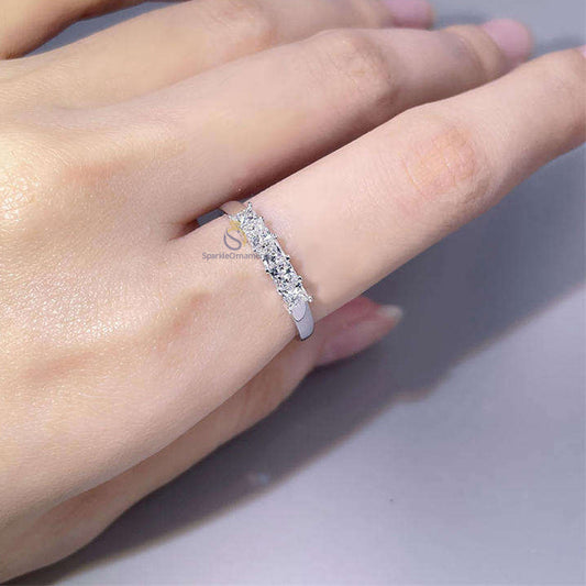 Princess Cut Lab Grown Diamond Five Stone Ring