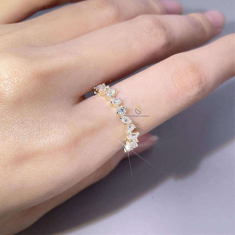 Multi Shape Lab Grown Diamond Full Eternity Band